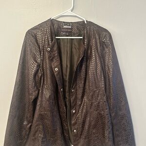 Dana Buchman Brown Textured Blazer